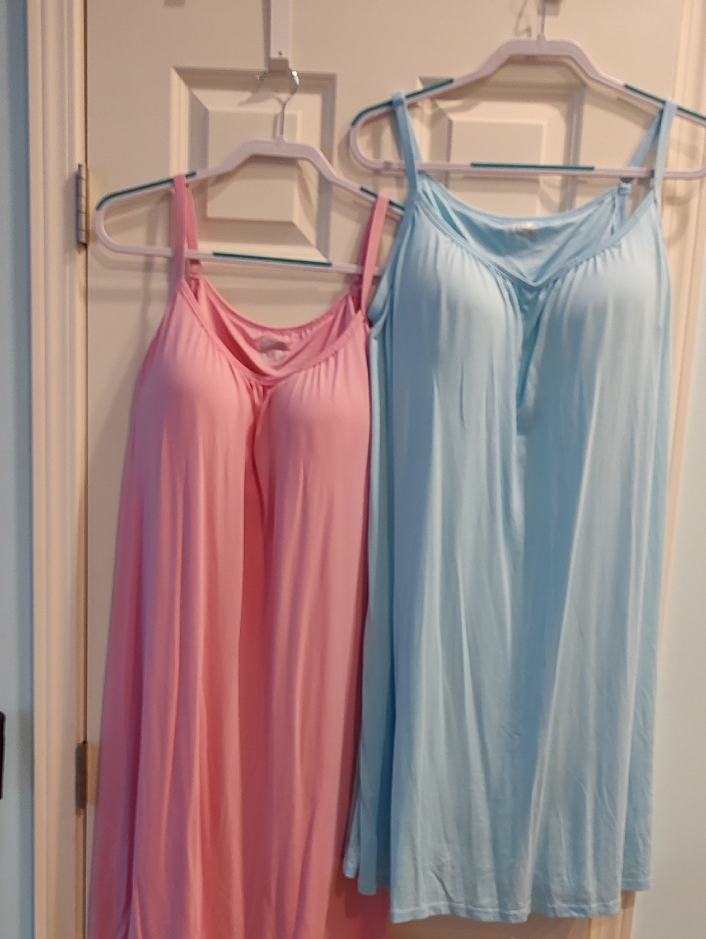 32 Degrees Two Pink and Aqua Blue Flowy Dresses